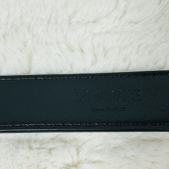 NWT Versace x Fendi Fendace Belt Leather Belt Size L 90cm 36" Logo Spell Out - Picture 7 of 9
